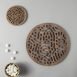 Bacteria pattern walnut drinks coasters, microscope